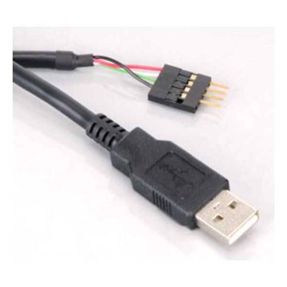 Akasa USB zew. - USB wew., 0.4m, Czarny (EXUSBIE40)