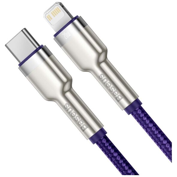 Baseus Καλώδιο USB-C σε Lightning Cafule PD 20W 1m Μοβ (CATLJK-A05) (BASCATLJK-A05) έως 12 άτοκες Δόσεις