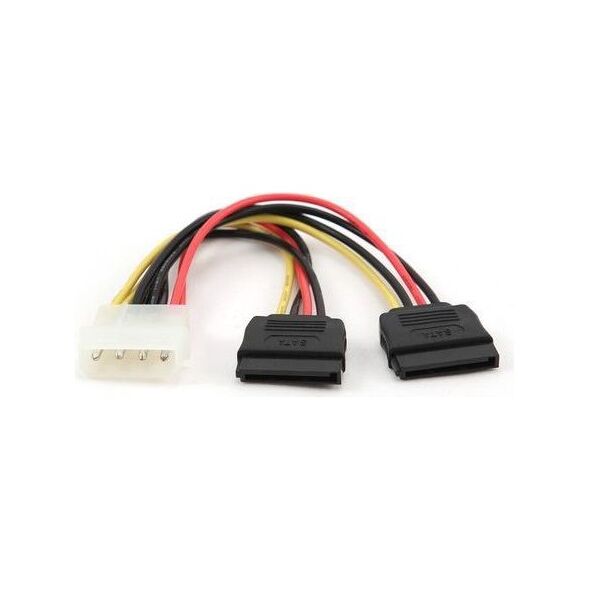 Gembird Molex - SATA x2, 0.3m, Wielokolorowy (CC-SATA-PSY-0.3M)