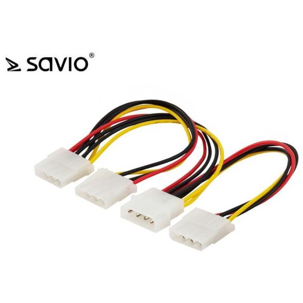Savio Molex - Molex x3, 0.18m, Wielokolorowy (SAVIO AK-16)