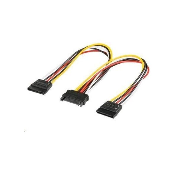 PremiumCord SATA 15-pin - SATA 15-pin x2, 0.16m, Wielokolorowy (kfsa-11)