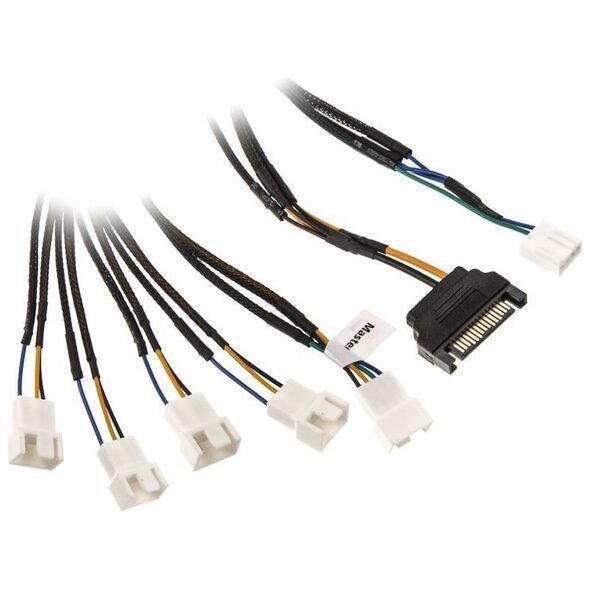 Akasa 4-pin - 4-pin x5, 0.45m, Czarny (AK-CBFA07-45)