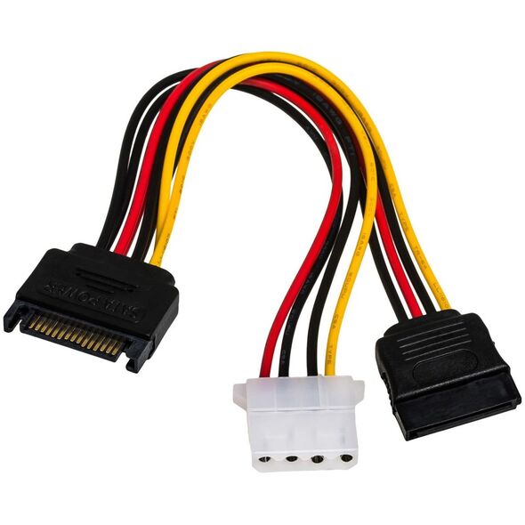 Akyga SATA 15-pin - SATA 15-pin + Molex, 0.15m, Wielokolorowy (AK-CA-32)
