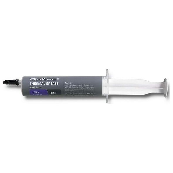 Pasta termoprzewodząca Qoltec Grey 30g (51657)