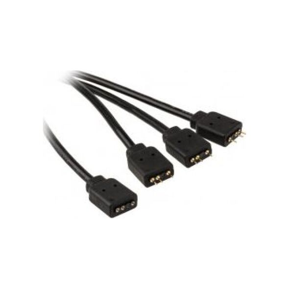 Akasa 3-pin - 3-pin x3, 0.5m, Czarny (MOLE-055)