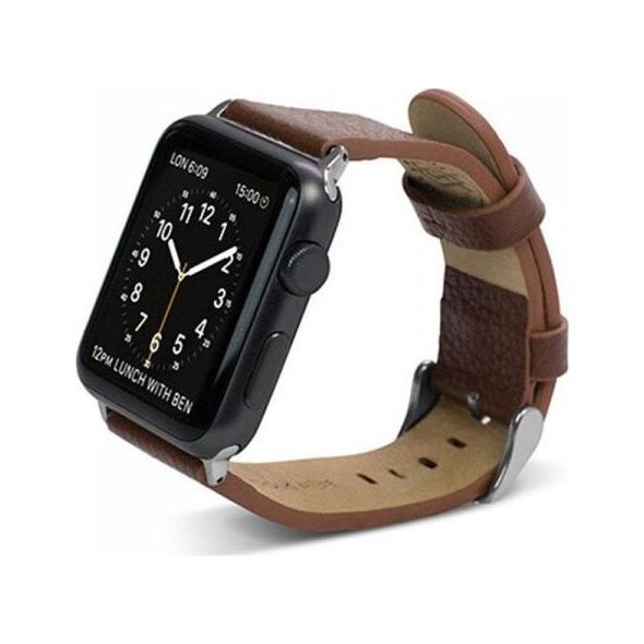 X-doria X-Doria Lux Band - Skórzany pasek do Apple Watch 38mm (brązowy) uniwersalny