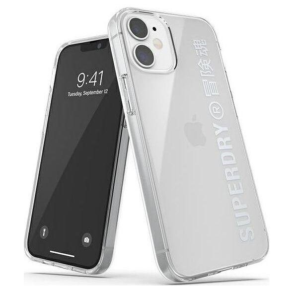 Dr Nona SuperDry Snap iPhone 12 mini Clear Case srebrny/silver 42590