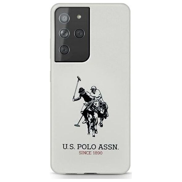 US POLO US Polo USHCS21LSLHRWH S21 Ultra G998 biały/white Silicone Logo