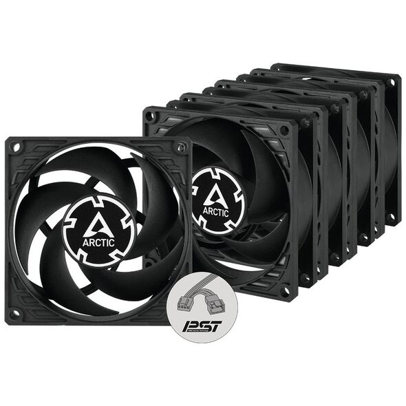 Wentylator Arctic P8 PWM PST 5-pack Czarny (ACFAN00154A)
