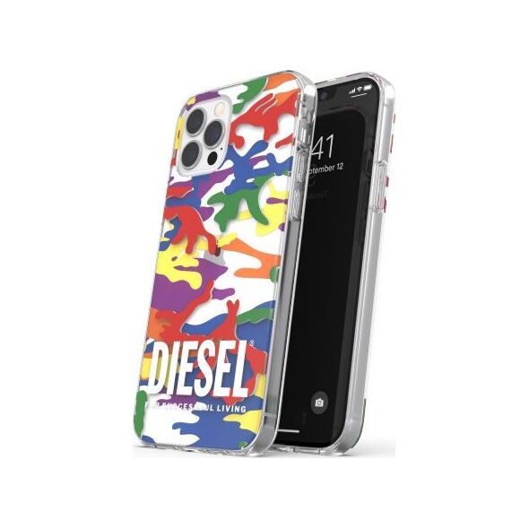 Diesel DIESEL CLEAR CASE PRIDE CAMO AOP IPHONE 12 / 12 PRO WIELOBARWNY standard