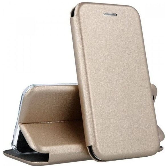 Etui IPHONE 13 portfel z klapką skóra ekologiczna Flip Elegance złote