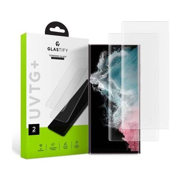 Glastify Szkło hartowane Glastify UVTG+ Samsung Galaxy S22 Ultra [2 PACK]