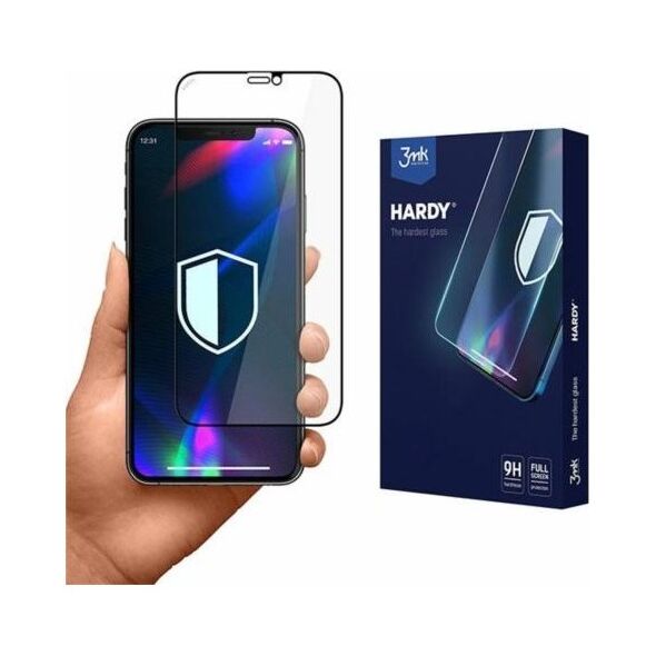 3MK Szkło utwardzone chemicznie Hardy iPhone 12 Pro Max czarny/black