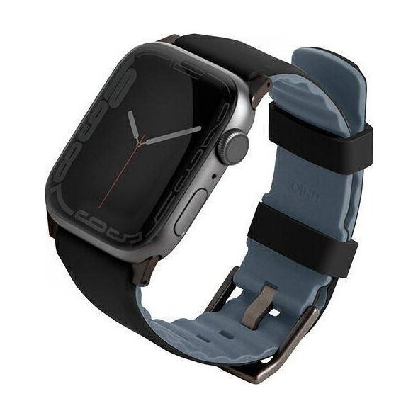 Uniq Pasek UNIQ Linus Apple Watch 4/5/6/7/8/SE 40/41mm Airosoft Silicone czarny/midnight black