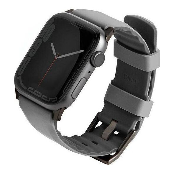 Uniq Pasek UNIQ Linus Apple Watch 4/5/6/7/SE/8/Ultra 44/45/49mm Airosoft Silicone szary/chalk grey