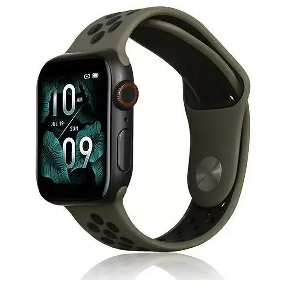 Pasek do smartwatcha Beline Sport Silicone do Apple Watch 42/44/45/49mm brązowo-czarny brown/black