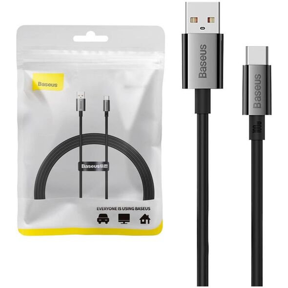 Kabel USB Baseus USB-A - USB-C 1.5 m Czarny (P10320102114-01)