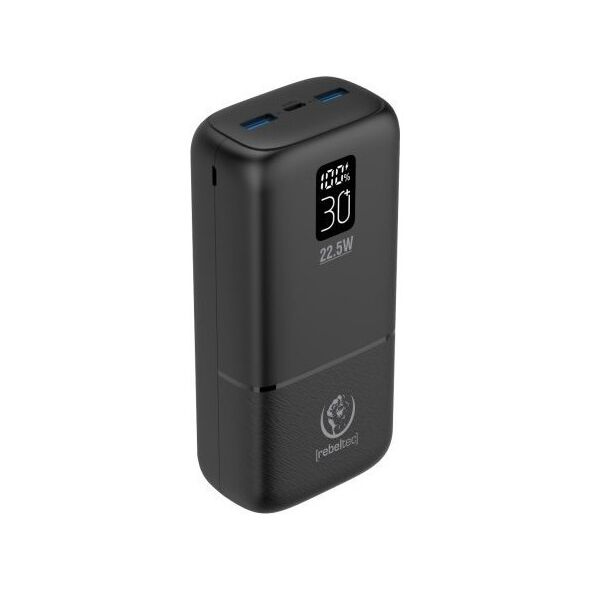 Powerbank Rebeltec P30 LCDPD 30000mAh Czarny