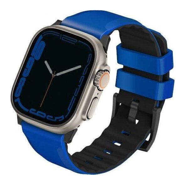 Uniq Pasek UNIQ Linus Apple Watch 4/5/6/7/SE/8/Ultra 44/45/49mm Airosoft Silicone niebieski/racing blue