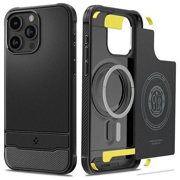 Spigen Spigen Rugged Armor MAG iPhone 15 Pro 6,1" Magsafe czarny/matte black ACS06703