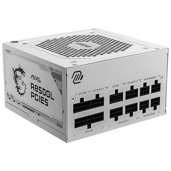 Zasilacz MSI MAG A850GL PCIE5 WHITE 850W (306-7ZP8A24-CE0)