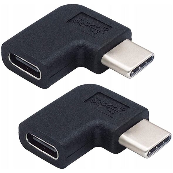 PremiumCord PremiumCord Adaptér USB-C/male - C/female zahnutý 90°