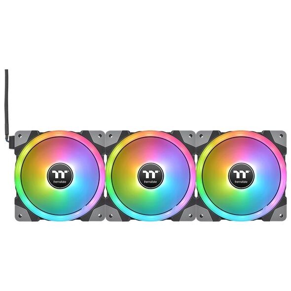 Wentylator Thermaltake SWAFAN EX14 RGB Czarny 3-pack (CL-F144-PL14SW-A)