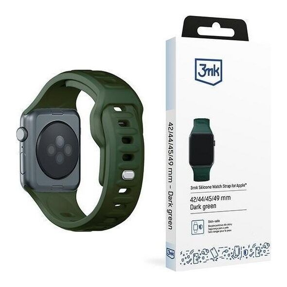 3MK 42/44/45/49 mm Dark Green - 3mk Silicone Watch Strap for Apple