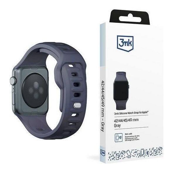 3MK 42/44/45/49 mm Gray - 3mk Silicone Watch Strap for Apple