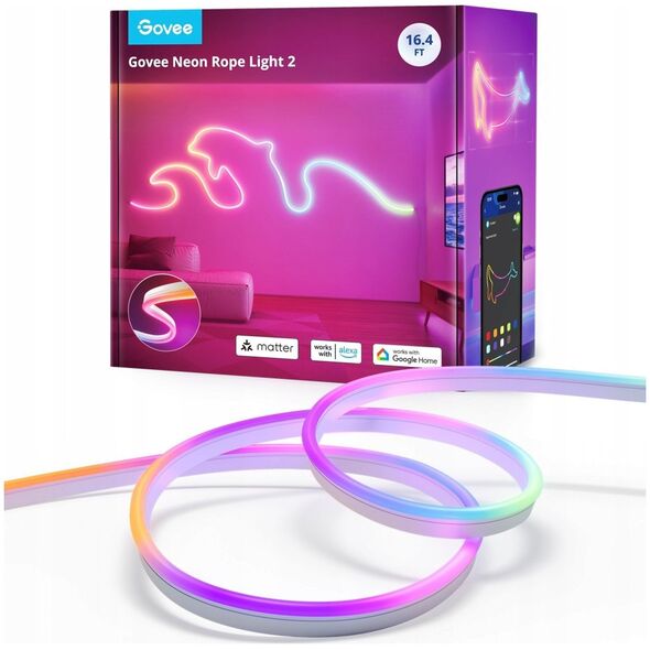 Taśma LED Govee Govee Neon 2 MATTER ohebný LED pásek (5m) - RGBIC