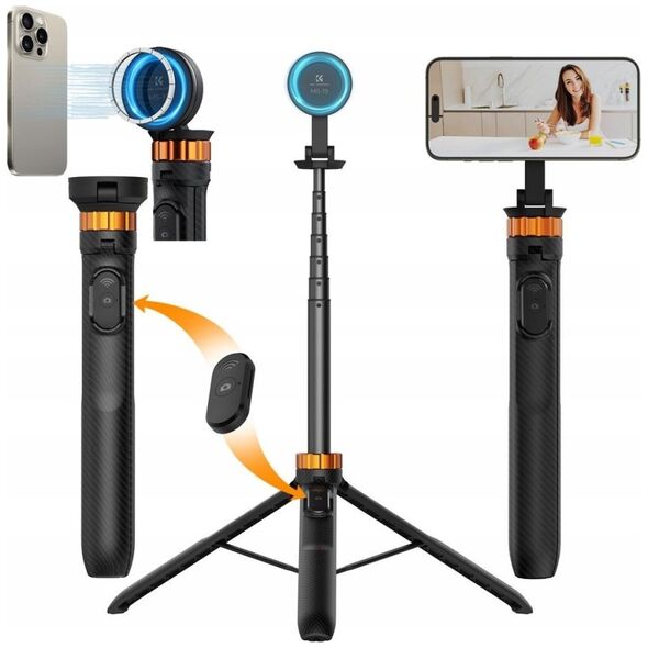 Selfie stick Kf Kijek Selfie Stick Statyw 162cm Na Magnes Magsafe Telefon Smartfon + Pilot / Kf09.139