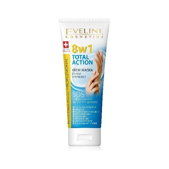 Eveline Hand & Nail Therapy Total Action 8w1 Krem-maska do rąk i paznokci 75ml