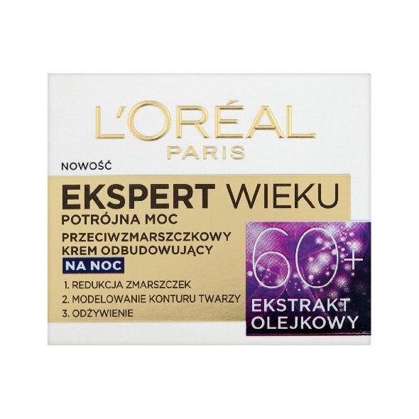 L’Oreal Paris Ekspert Wieku 60+ Krem odbudowujący na noc 50ml