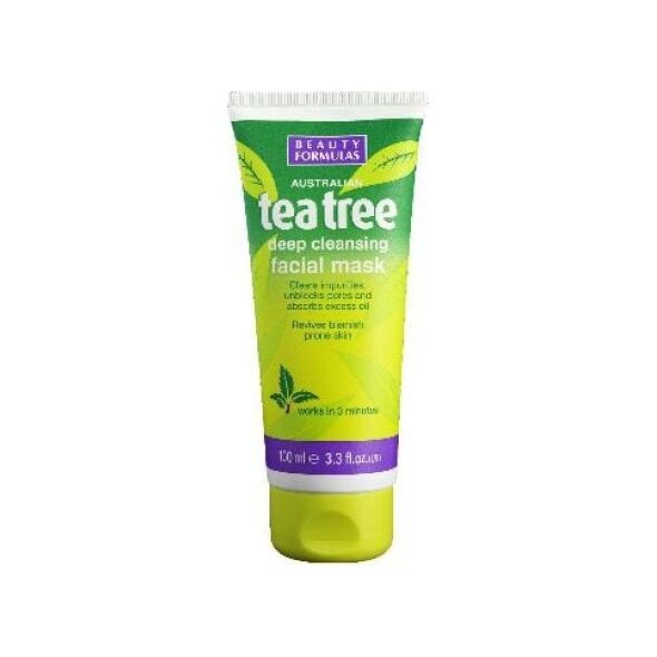 Beauty Formulas Formulas Tea Tree Maska glinkowa głęboko oczyszczająca 100ml