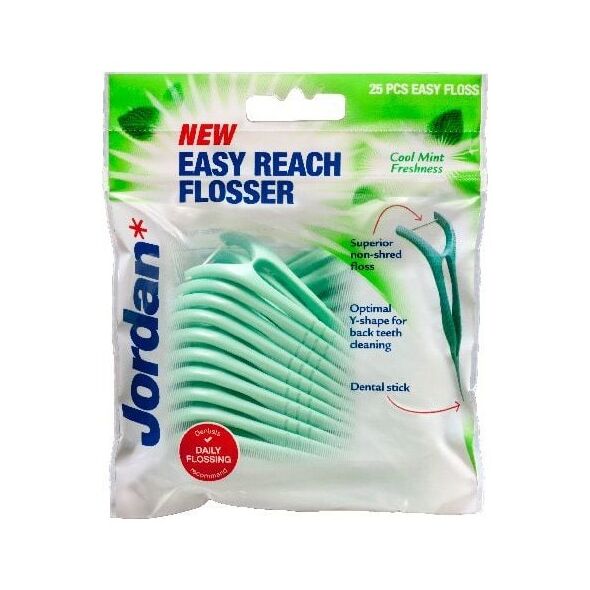 Jordan  Nici dentystyczne i wykałaczki 2w1 Easy Reach Flosser 25 szt