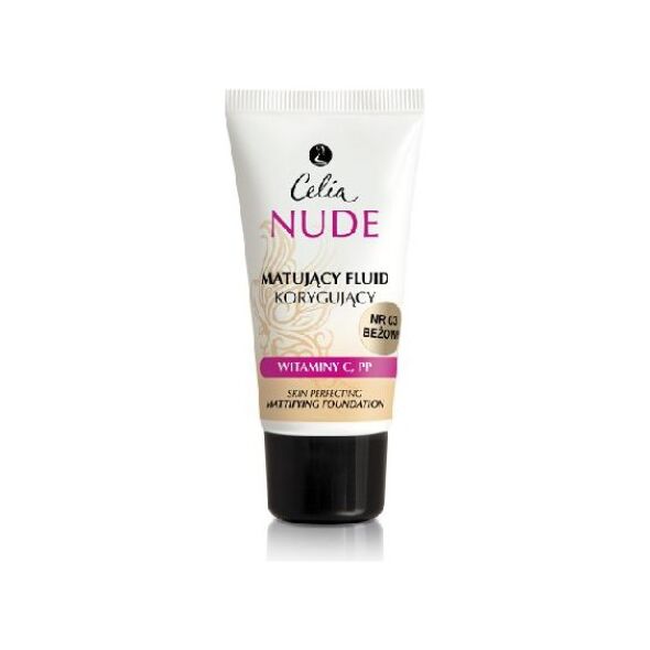 Celia Nude Make- Up fluid matujaco-korygujący 03 beż 30 ml