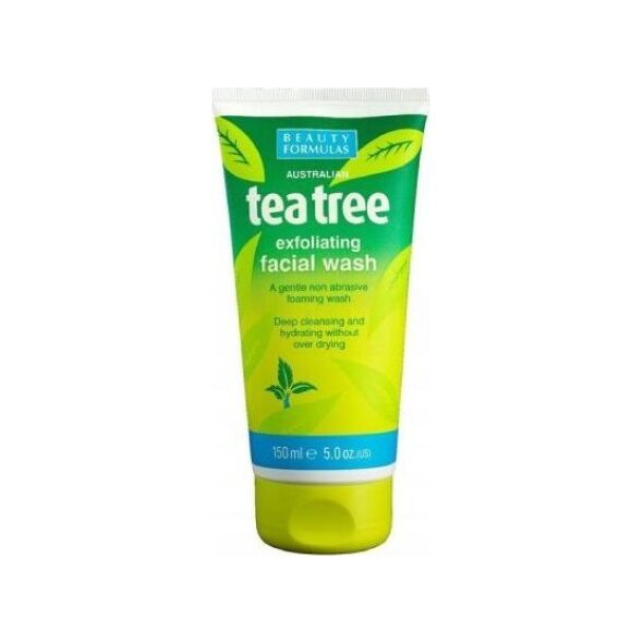 Beauty Formulas Tea Tree Żel złuszczający do mycia twarzy 150ml