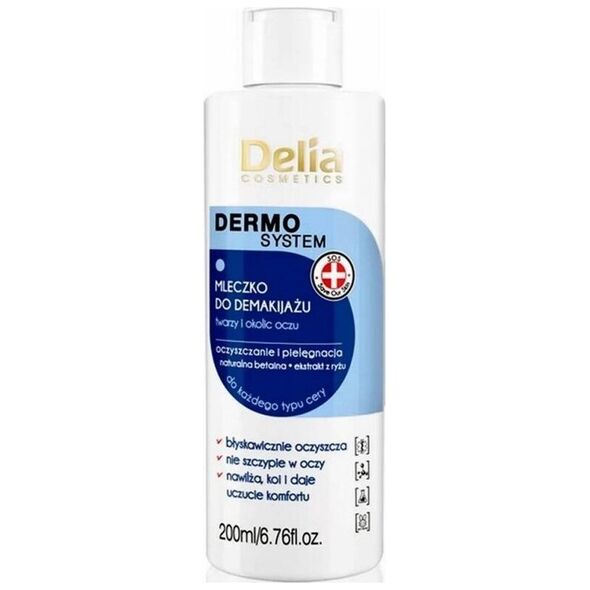 Delia Dermo System Mleczko do demakijażu twarzy i oczu 210 ml