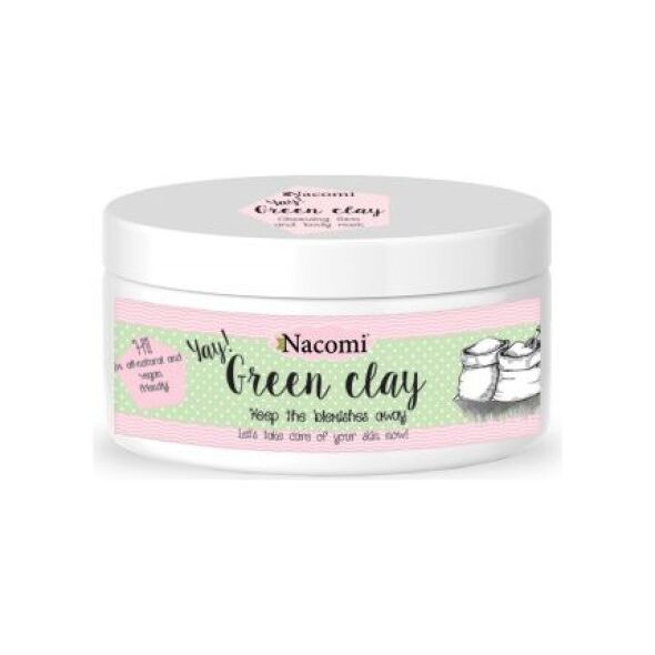 Nacomi Naturalna glinka zielona o działaniu głęboko oczyszczającym i ściągającym 65 ml