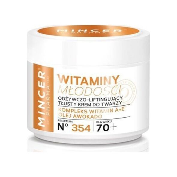 Mincer Krem do twarzy Pharma Witaminy Młodości 70+ odżywczo-liftingujący 50ml