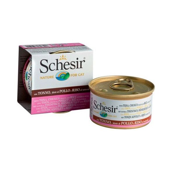 Schesir SCHESIR KOT 85g pusz. TUŃCZYK+KURCZAK+RYŻ