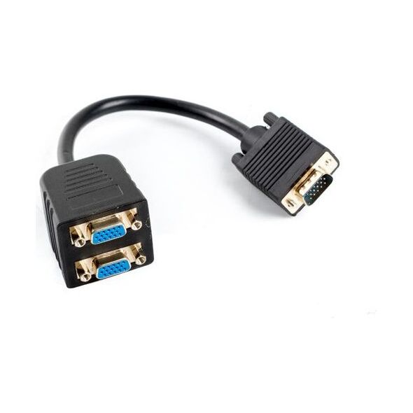 Lanberg splitter VGA->VGA x2, 20cm (AD-0020-BK)
