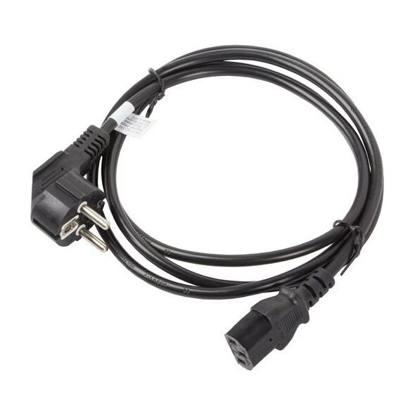 Kabel zasilający Lanberg CEE 7/7 - IEC 320 C13, 1.8m czarny (CA-C13C-11CC-0018-BK)