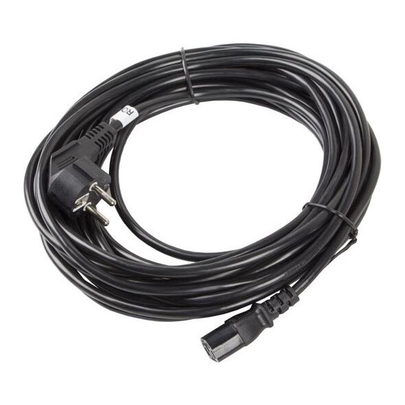 Kabel zasilający Lanberg CEE 7/7 - IEC 320 C13, 10m, czarny (CA-C13C-11CC-0100-BK)