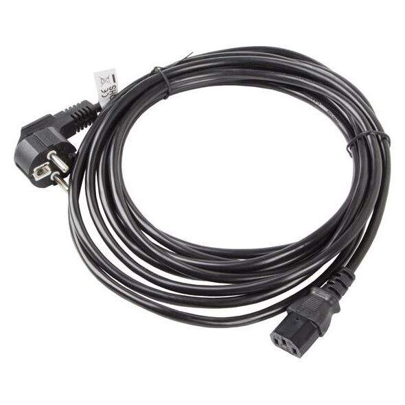 Kabel zasilający Lanberg CEE 7/7 - IEC 320 C13, 5m, czarny (CA-C13C-11CC-0050-BK)