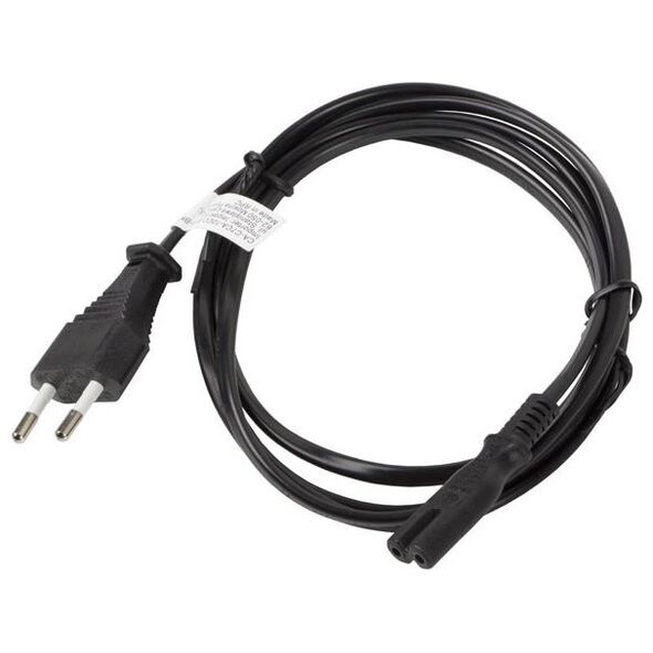 Kabel zasilający Lanberg radiowy CEE 7/16 - IEC 320 C7, 1.8m, czarny (CA-C7CA-10CC-0018-BK)