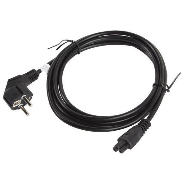 Kabel zasilający Lanberg IEC 7/7 - IEC 320 C5, 3m, czarny (CA-C5CA-11CC-003-BK)