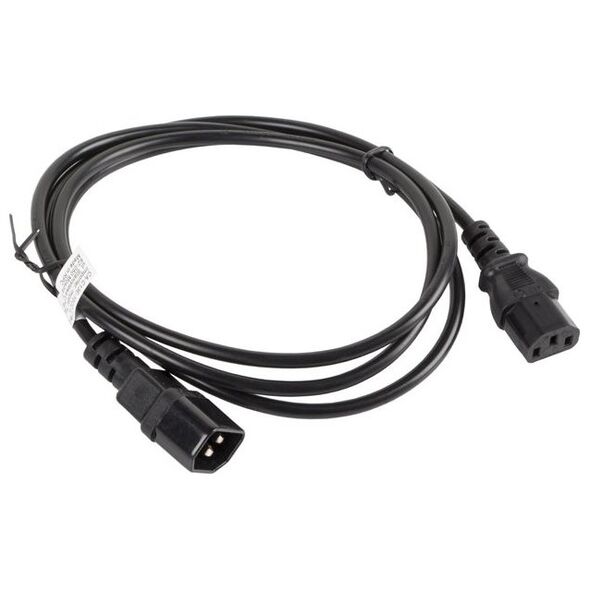 Kabel zasilający Lanberg IEC 320 C13 - C14, 1.8m, czarny (CA-C13E-10CC-0018-BK)