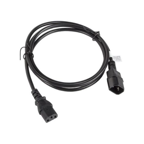 Kabel zasilający Lanberg IEC 320 C13 - C14, 1.8m, czarny (CA-C13E-11CC-0018-BK)