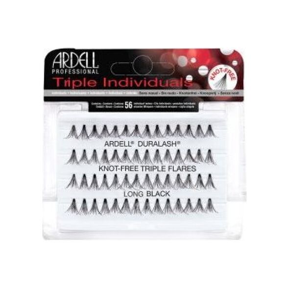 Ardell Triple Individuals zestaw 56 kępek rzęs Long Black
